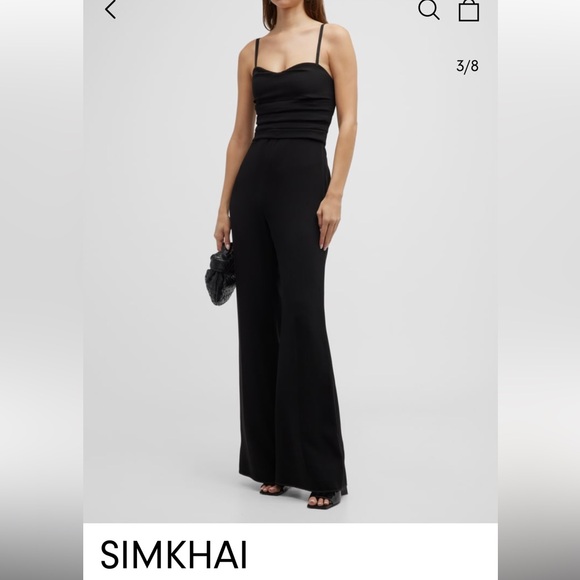 SIMKHAI Bustier black Jumpsuit - Picture 12 of 13